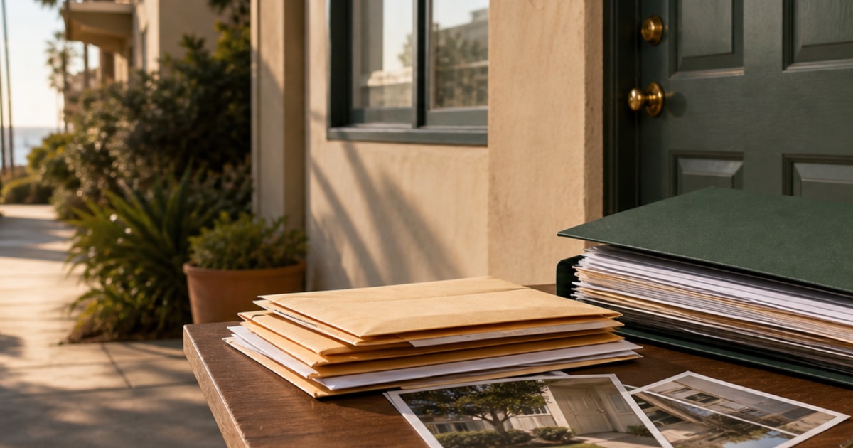 Southern California rental entry with an organized lease-enforcement file.